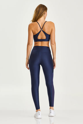 Legging Atletika Com Tule Azul Eclipse Caju Brasil