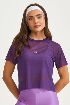 Blusa De Tule Roxo Caju Brasil