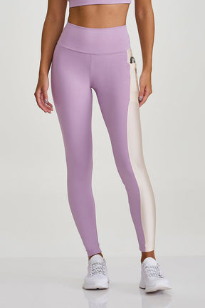 Conjunto Top e Legging Hyper Com Bolso Lilas Caju Brasil