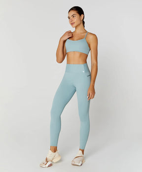 Conjunto Top e Legging Com Zíper Alto Giro