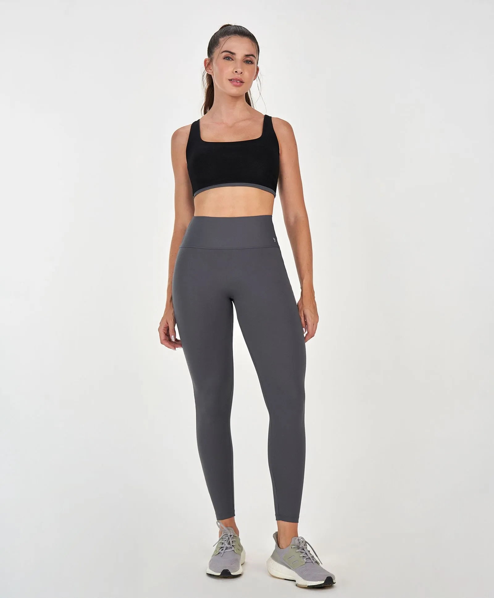 Legging Push Up Cinza Alto Giro