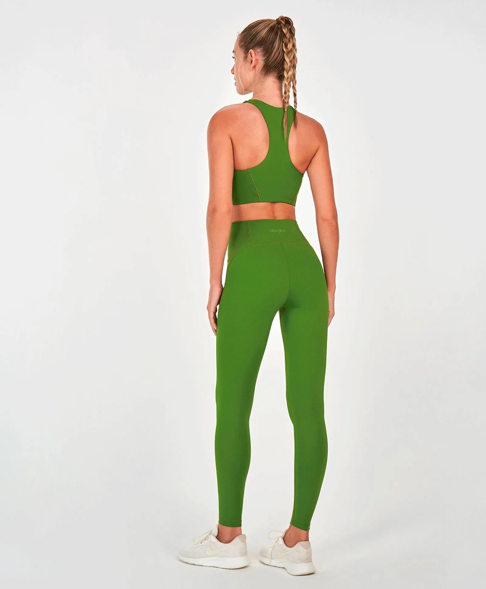 Legging Anticelulite Verde Alto Giro