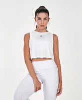 Regata Cropped Refletivos Branco Alto Giro