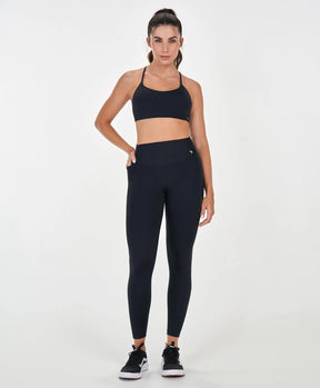 Legging Com Refletivos e Bolso Preto Alto Giro