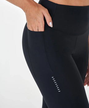 Legging Com Refletivos e Bolso Preto Alto Giro