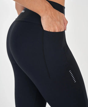 Legging Com Refletivos e Bolso Preto Alto Giro