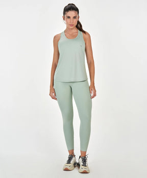 Legging Com Refletivos e Bolso Verde Alto Giro