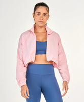 Jaqueta Cropped Regulagens Rosa Alto Giro