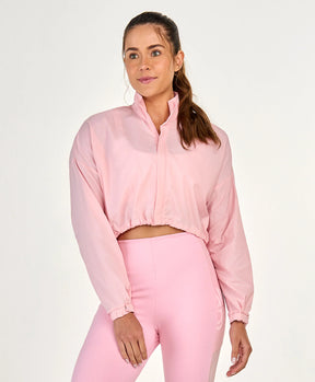 Jaqueta Cropped Regulagens Rosa Alto Giro