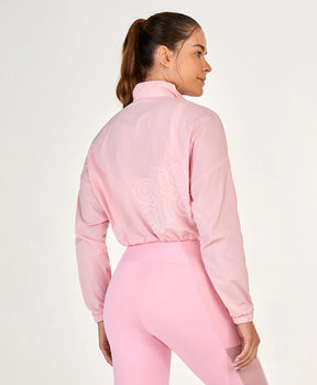 Jaqueta Cropped Regulagens Rosa Alto Giro