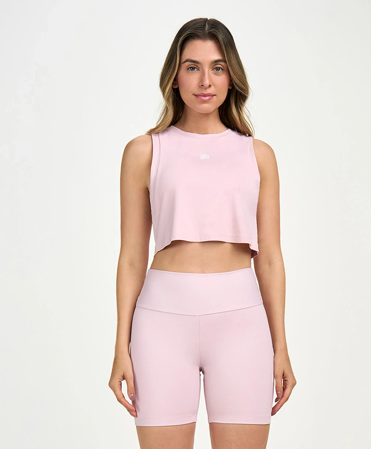 Regata Cropped Refletivos Rosa Calmo Alto Giro