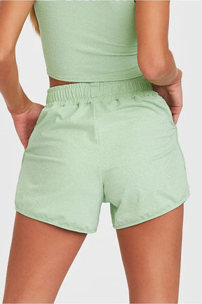 Conjunto Top Cropped + Shorts Com Bolso Verde Caju Brasil