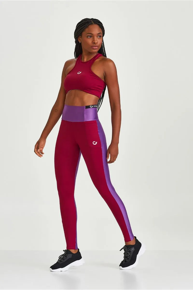 Legging Atletika com Bolso e Elastico Personalizado Roxo Astral