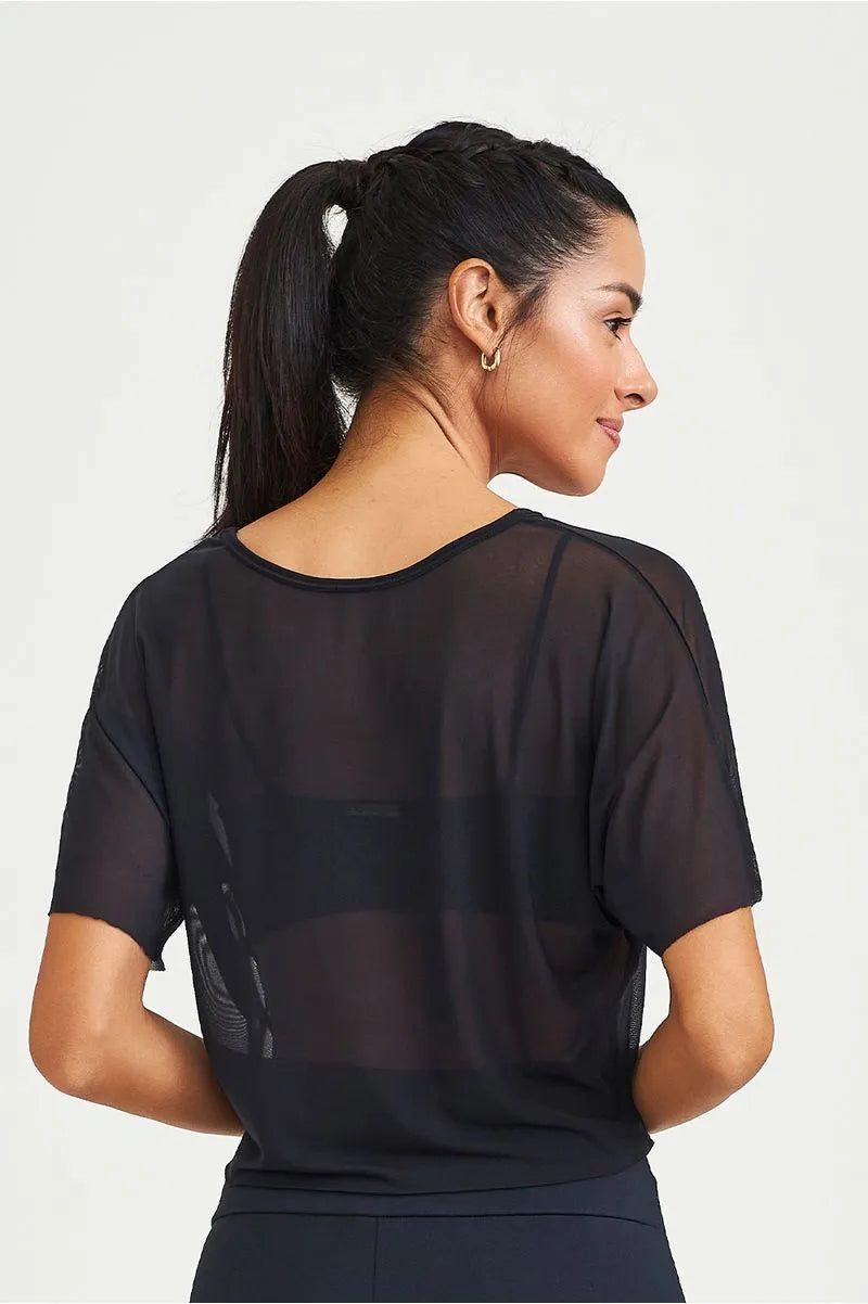 Cropped De Tule Clássico Preto Caju Brasil