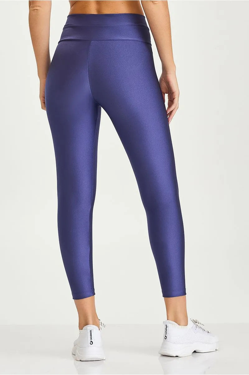 Legging Afina Cintura Atlanta Assimétrica Roxo Netuno Caju Brasil