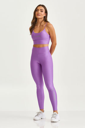 Conjunto Top e Legging Texturizada Roxo Caju Brasil