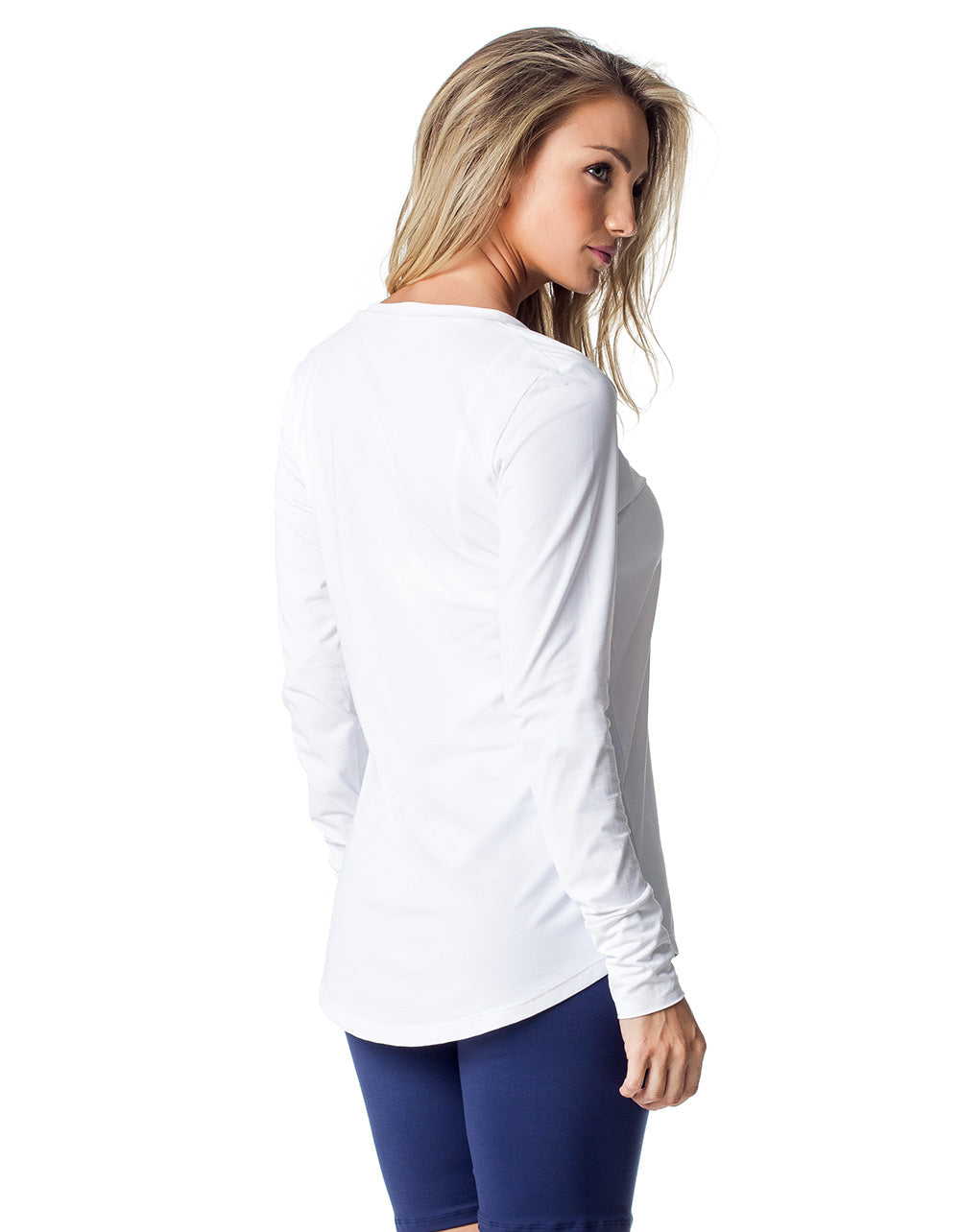 Blusa Dry Fit  Janice Branco Alongada Vestem