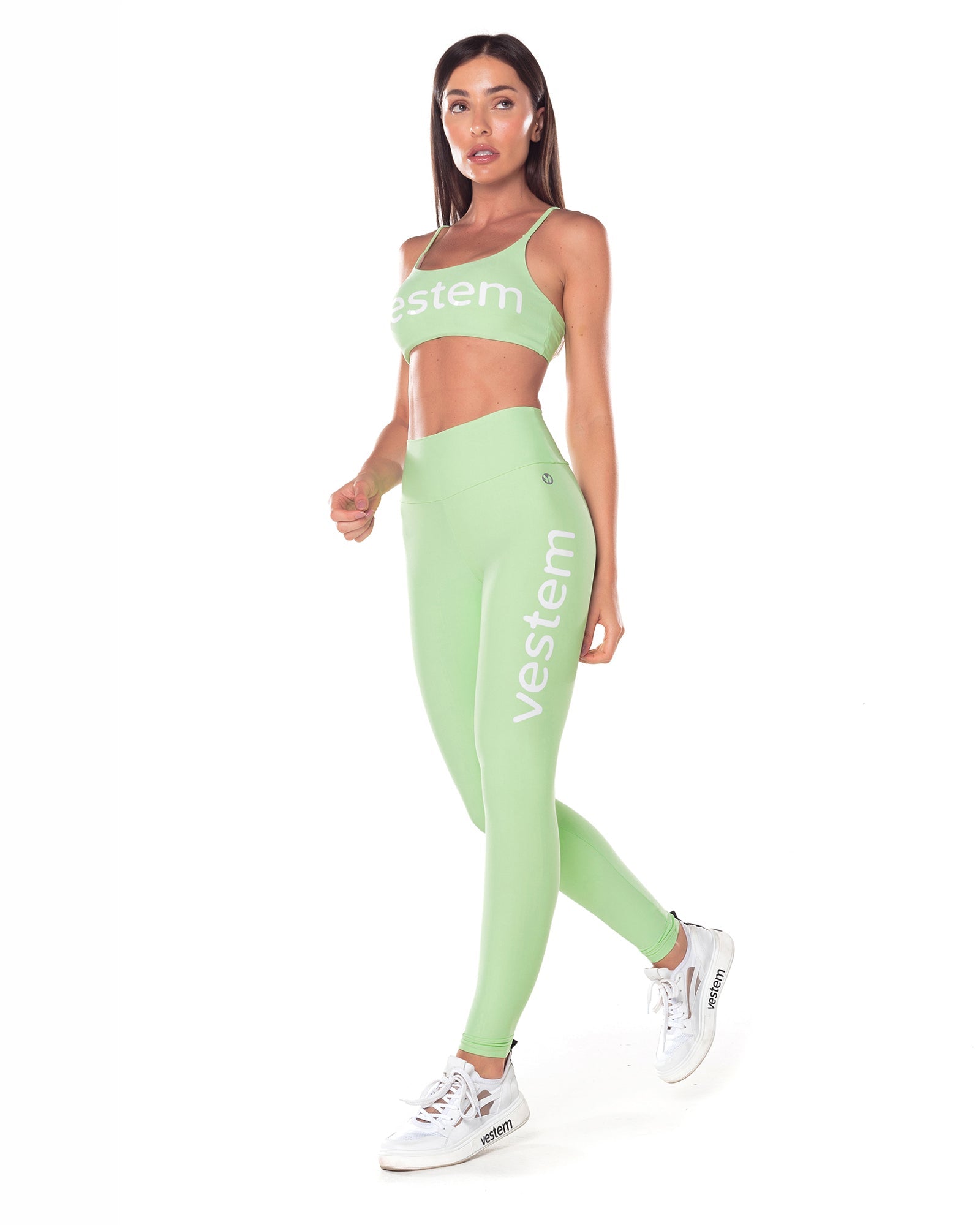 Conjunto Top e Legging Embaixadora Verde Menta Vestem