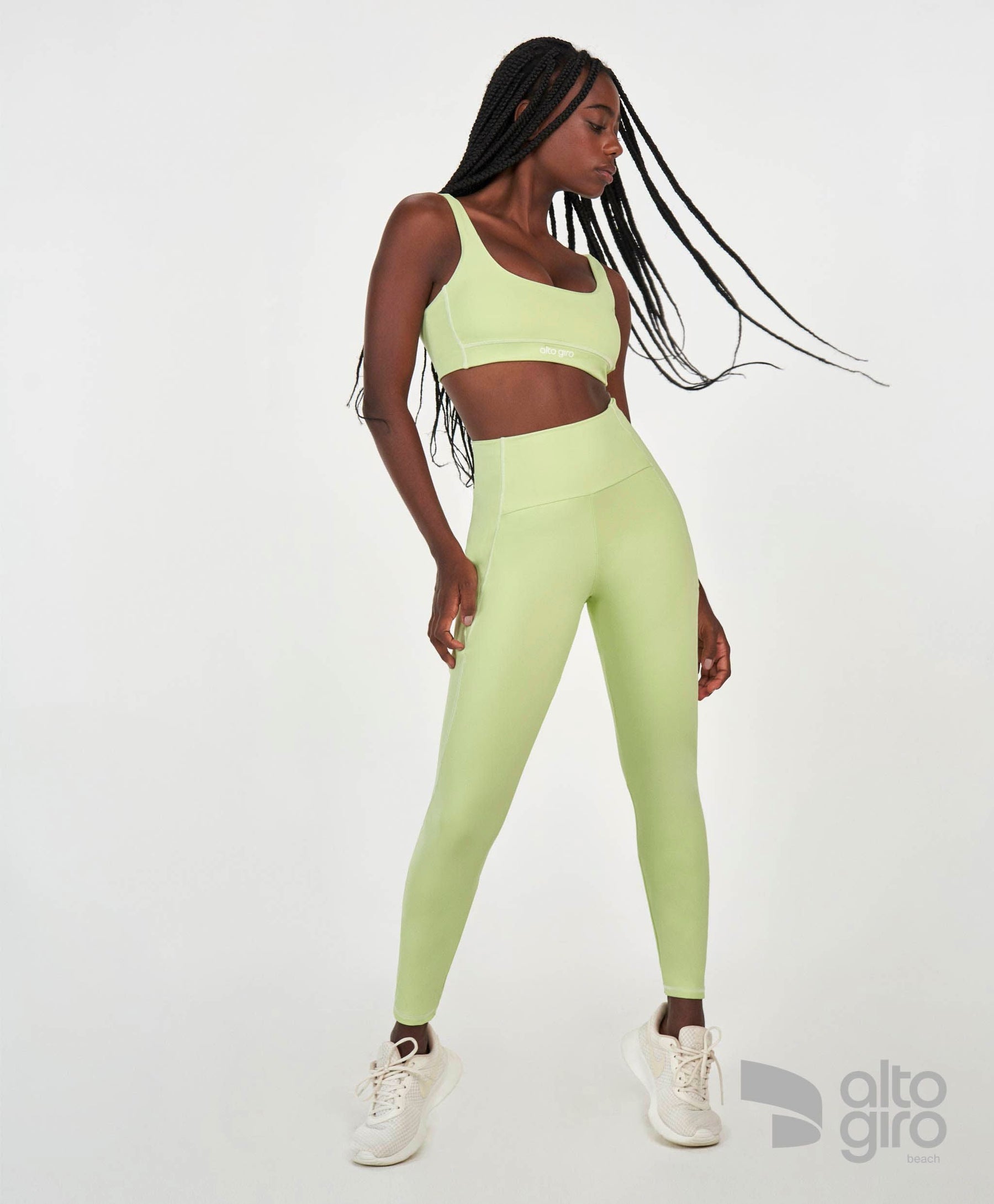 Legging Com Bolso Sport Way Of Life Verde Alto Giro