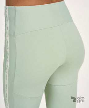 Legging Elástico Personalizado Verde Gelo Alto Giro