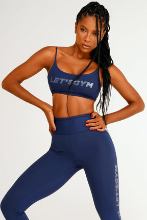 Conjunto Top e Legging Light Basic Azul Lets Gym