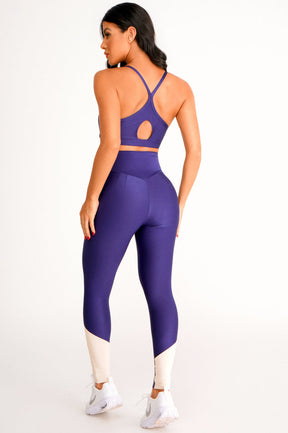 Conjunto Top E Legging Doll Azul Lets Gym