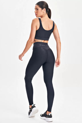 Conjunto Top e Legging Refine Preto Lets Gym