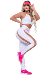 Conjunto Calça Legging e Top Lili White