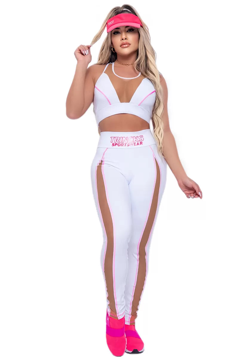 Conjunto Calça Legging e Top Lili White