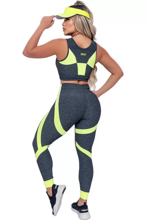 Conjunto Calça Legging e Top Fitdoll Lemon