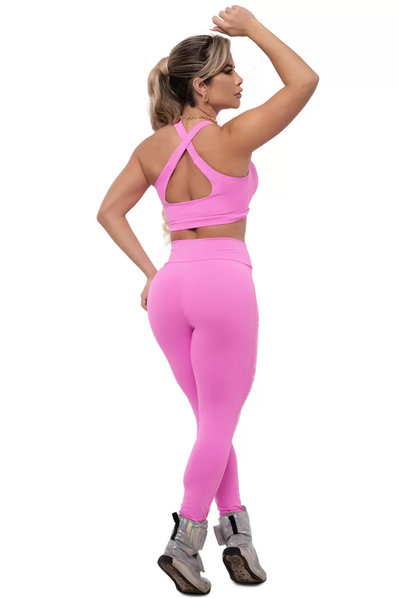 Conjunto Legging e Top Basic Rosa