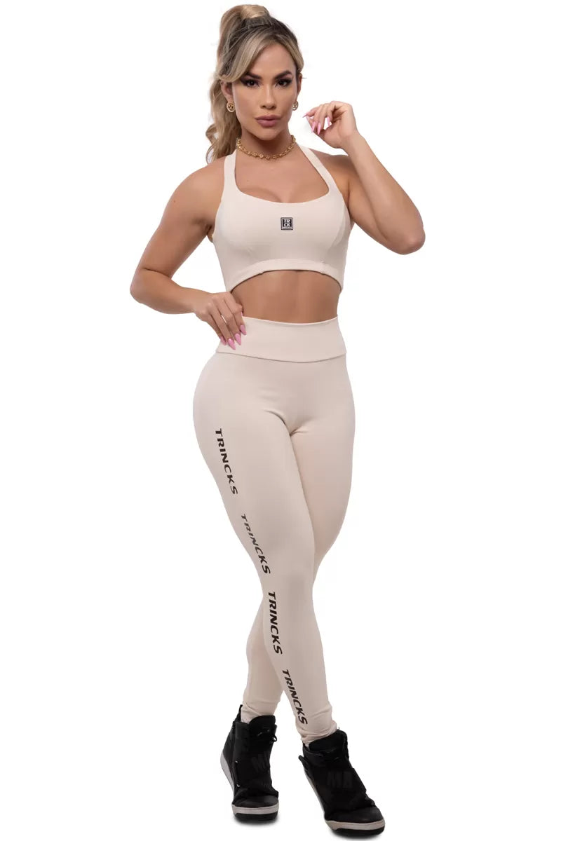 Conjunto Legging e Top Basic Off White