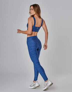 Conjunto Top e Legging Myst Azul Vestem