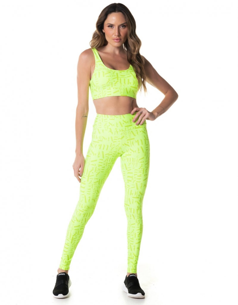 Legging Fuso Embolden Vestem Amarelo Neon