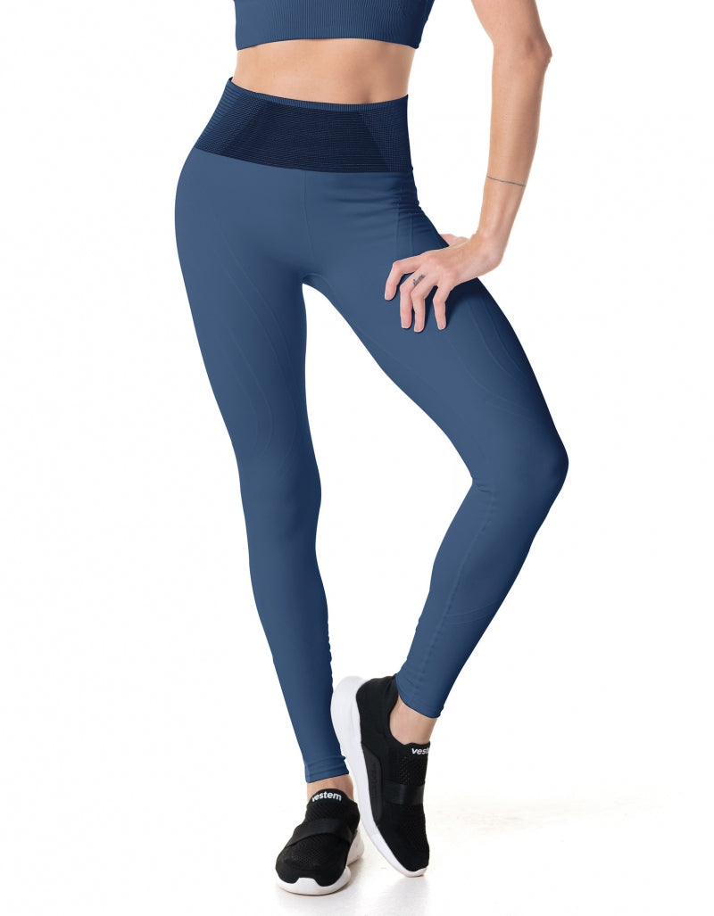 Conjunto Top e Legging Rita Azul Jeans Vestem