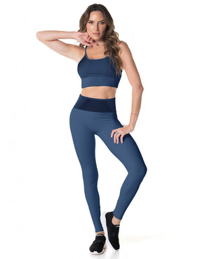 Conjunto Top e Legging Rita Azul Jeans Vestem