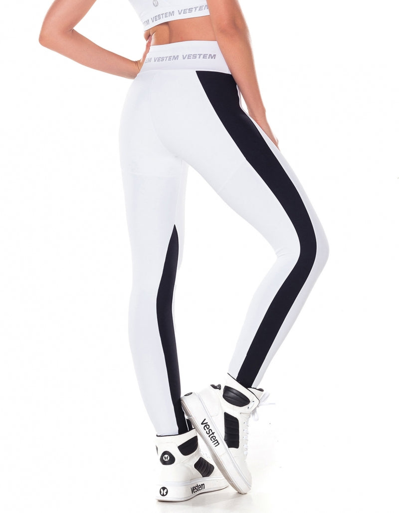 Conjunto Top e Legging com Recortes Rush Branco Vestem