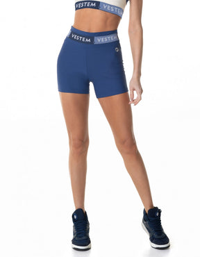 Conjunto Top e Shorts Bold Azul Vestem