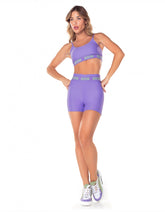 Conjunto Top e Shorts Elástico Hera Lavanda Neon Vestem