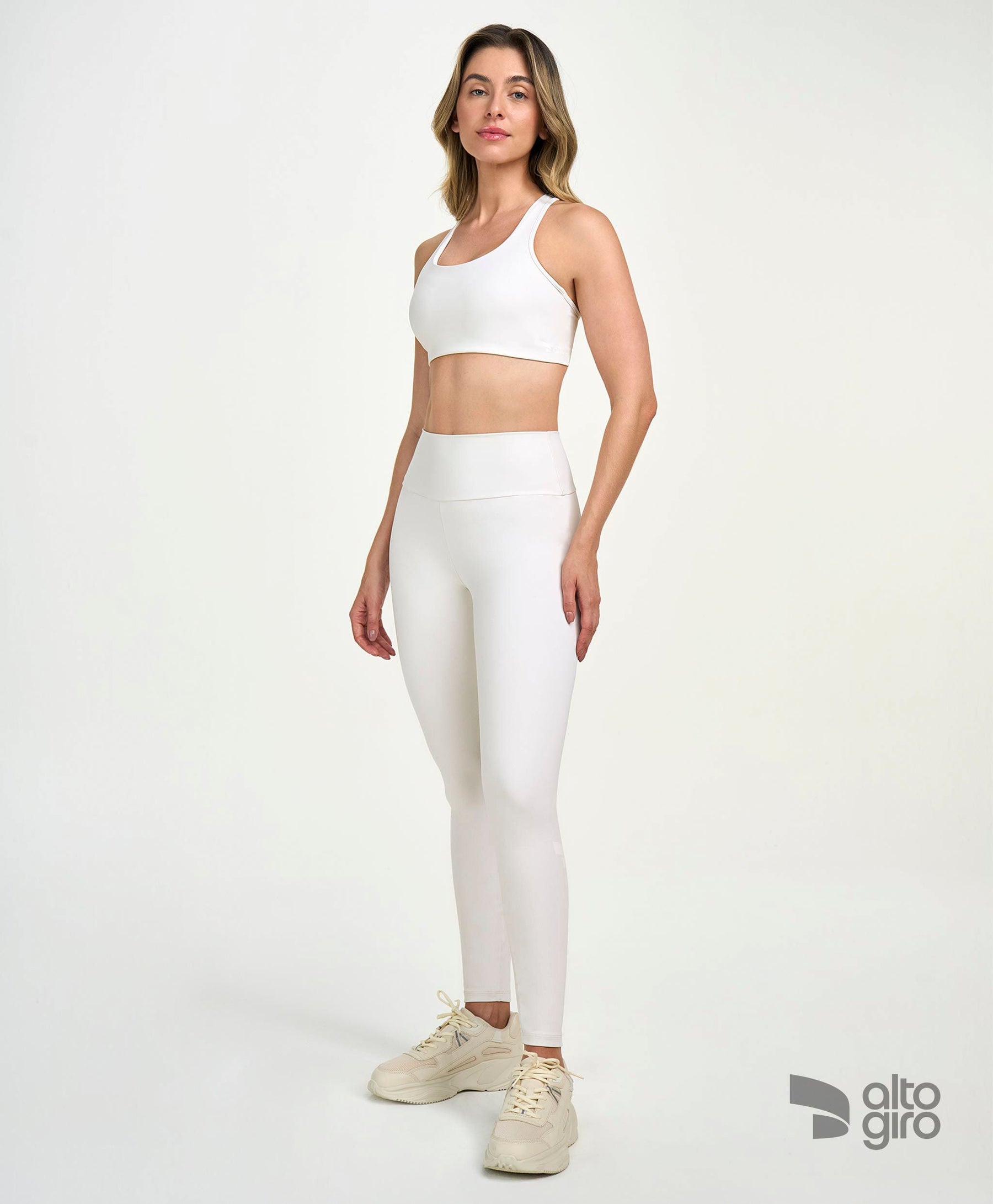 Legging Símbolo Essential Off White Alto Giro